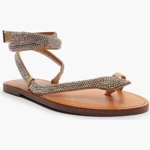 Schutz Courtney Crystal flat sandal